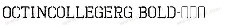 OctinCollegeRg Bold字体转换